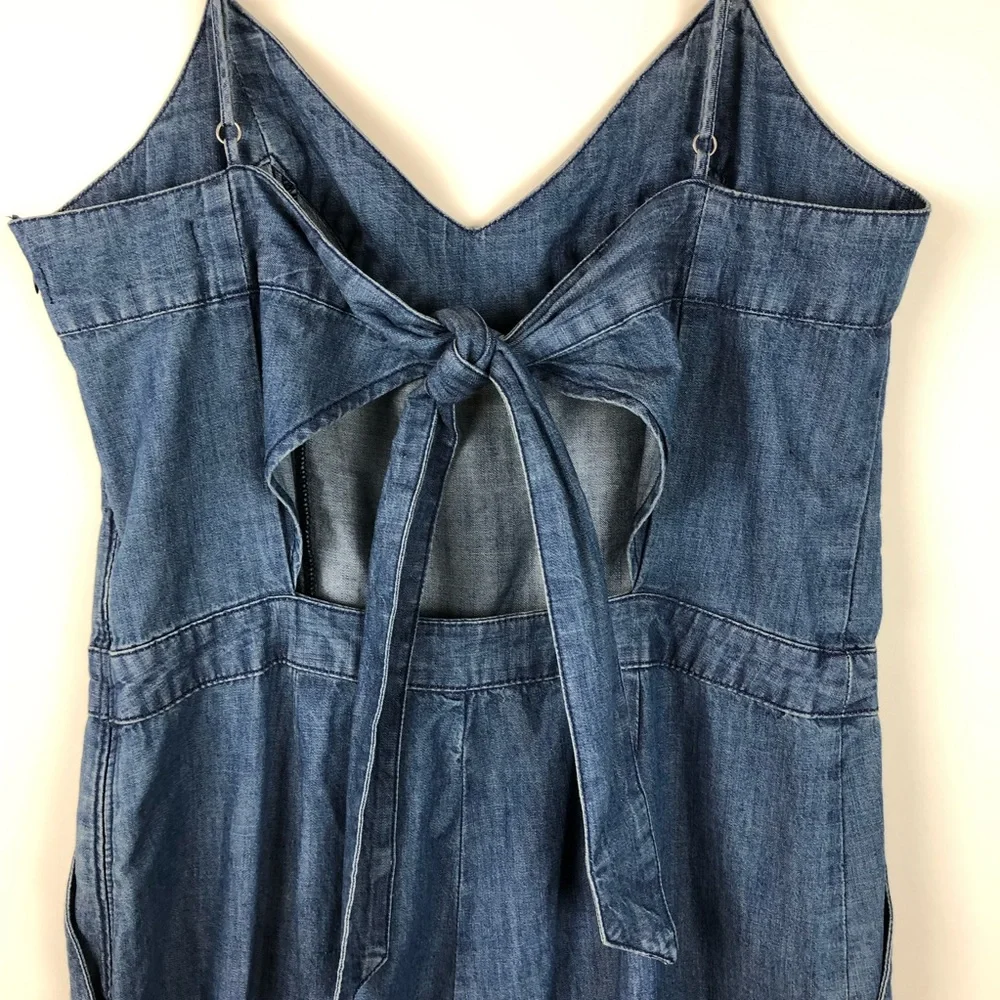 Abercrombie & Fitch Blue Denim Jumpsuit - Picture 6 of 7